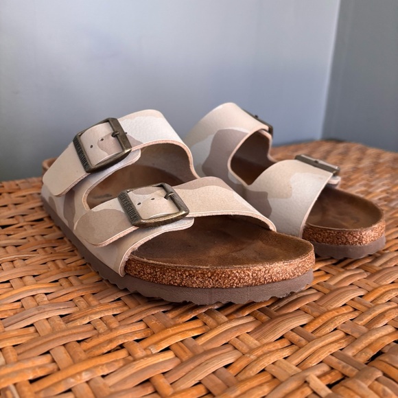 Birkenstock Arizona Birko-Flor Classic Two Strap Desert Soil Camo Sandal - Picture 1 of 6
